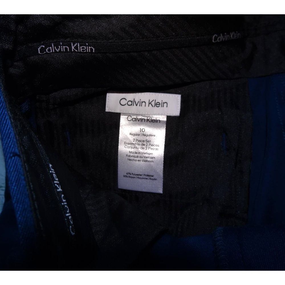 Calvin Klein Boys Formal Dress Pants, Infinity Blue, 10 Reg - Picture 3 of 7